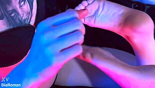 horny sluts moan as feet get tickled and sucked 😍