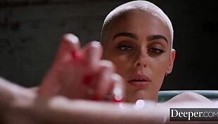 deeper catalina shares her girlfriend paris in a hot threesome with bent over, muff diving, missionary, spooning, and riding