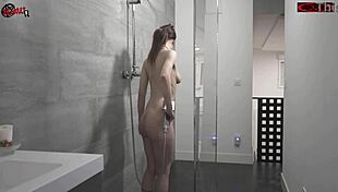 horny stepsister with tight pussy and natural tits having fun