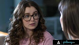 girlsway - curious teen leana lovings explores with stepmom lexi luna