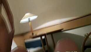 brunette with natural tits and long hair in cowgirl