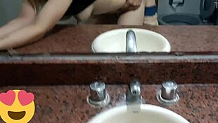 Young Girl Gets Quick Creampie Fuck In University Bathroom With Big Cock.