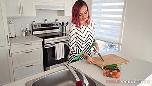 lili cocksinhell choked on big cock on kitchen table