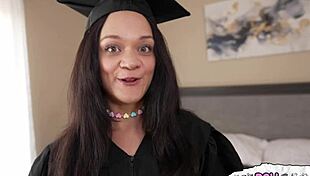 The girl next door received a graduation gift from her step-dad.