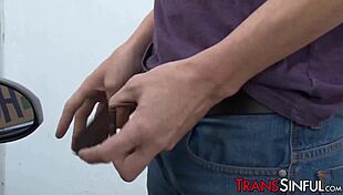 Sexy Stockings Tranny Morena Black Gets Intense Warm Sticky Facial!