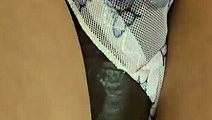 bbc stranger cums inside panties in public toilet on beach