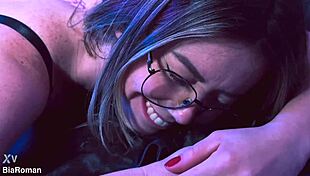 Horny sluts enjoy feet tickling and sucking session
