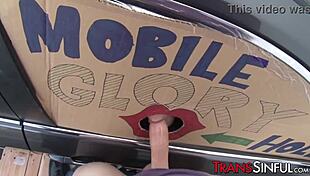 Sexy Stockings Tranny Morena Black Gets Intense Warm Sticky Facial!