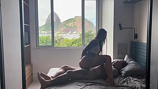 sensual creampie in rio tourist, doggystyle with fishnets and tattoos, feeling the intense emotion.