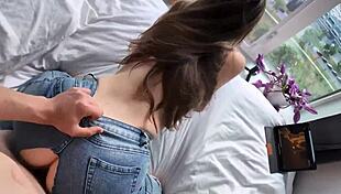 caught attractive stepsister in private moment