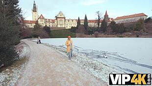 met this innocent couple by the lake and showed the girl a wild threesome with big cock pov cheating 😏