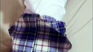 Ay, my little pussy hurts! This naive mexican student fucks her neighbor for gifts when alone at home.