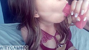 Joi cum for me sucking webcam milf amateurs!