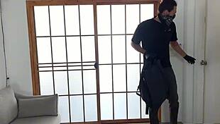 She Enjoys Being Tied Up During Blowjob