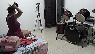 Sexy Housewife Packs Backpack for Venezuelan Vacation. Natural Tits and Horny Adventures Await.