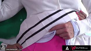 Lez cuties eat pussies, rim, and play with anal toys!