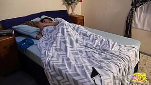 curious blonde kisses big tits and fingers pussy?