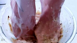 Hey, my messy soles are just waiting for your tongue to lick them clean!