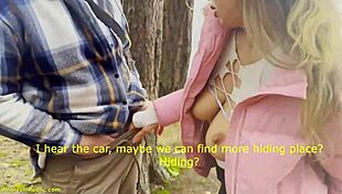 flexible girl getting banged hard in public, damn that's risky! 😲