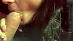 wifey, sucking cock deep in a real public sex shop!