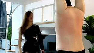 My Chinese mistress Yihuan whips me hard with brutal femdom style
