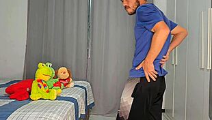 he hides to watch his stepdaughter get naked and bent over