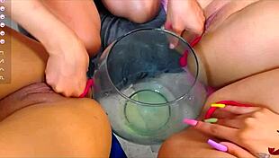 Lucy Eats Fluid Covered Pussies and Squirts