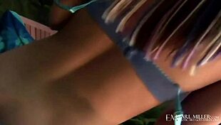 hot tall blonde christine alexis fingers tight pussy with toy outdoors 😘