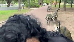 Feeling excited drinking milk outdoors in Buenos Aires park.