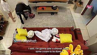 hot wife thay ksada lets delivery man fuck her on sofa