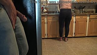 So, my Turkish stepmom nearly caught me jerking off on her big ass.