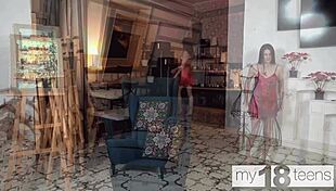 my18teen 18+s - beautiful girl with natural body fucks her pussy with a dildo