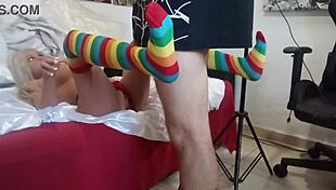 the story of fucking a blonde with toys and anal