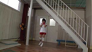 hey, you gotta see this curvy japanese babe's huge tits in action, unreal!