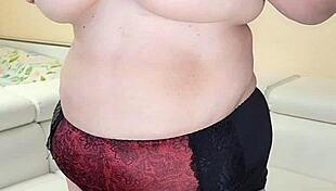 Thick Busty Granny Strips Down to Bare Her Hairy Mature Body