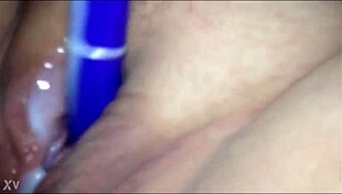 Plump BBW intensely brings her pussy to creamy squirting orgasm with toys.