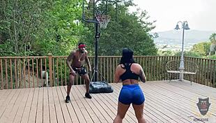 Basketball game featuring Rome Major and Monica Santhiago in intriguing match