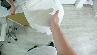 Asian Salas Lady With Big Tits And Juicy Pussy Gets Fucked To Squirting Orgasm On Barefoot Feet