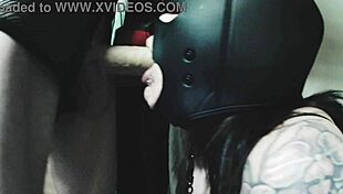 my little bitch needs whipping for touching her tits, watch her suck my dick