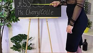 Beautiful Curvy Woman In See-Through Nylon, Showing Off Big Ass And Glasses