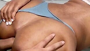 the ebony princess gets her big ass spanked by daddy in this casual scene