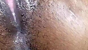 preparing my big wet african pussy with vibrator before he fucks me hard and makes me squirt