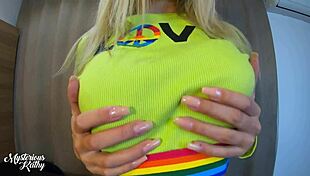 Blonde Slut Rides Toy