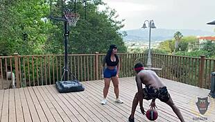 Basketball game featuring Rome Major and Monica Santhiago in intriguing match