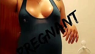 Damn, This Pregnant Colombian Babe Flashes And Loves Her Fetish In Homemade Video!