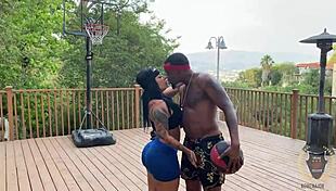 Basketball game featuring Rome Major and Monica Santhiago in intriguing match