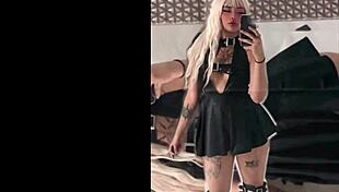 goth teen sucks big cock first time