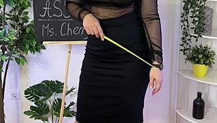 Beautiful Curvy Woman In See-Through Nylon, Showing Off Big Ass And Glasses