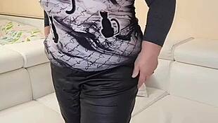 Thick Busty Granny Strips Down to Bare Her Hairy Mature Body