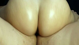 I bounce my big curvy ass on my stepmother's pussy while fingering her big natural tits and kissing her passionately.